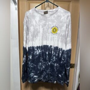 #1117 Simply Southern Gray and Blue Tie-Dye Shirt